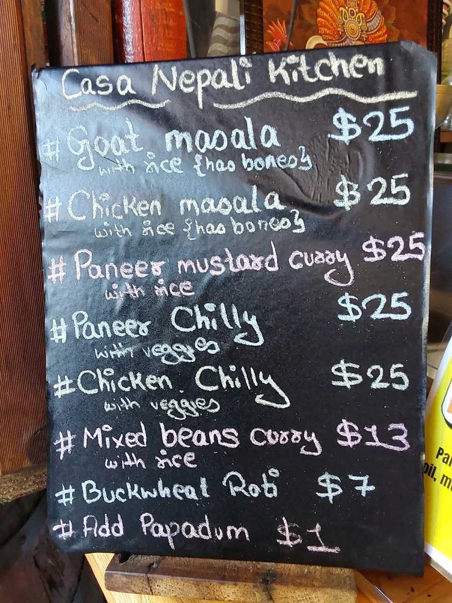 Menu, Maleny Lane