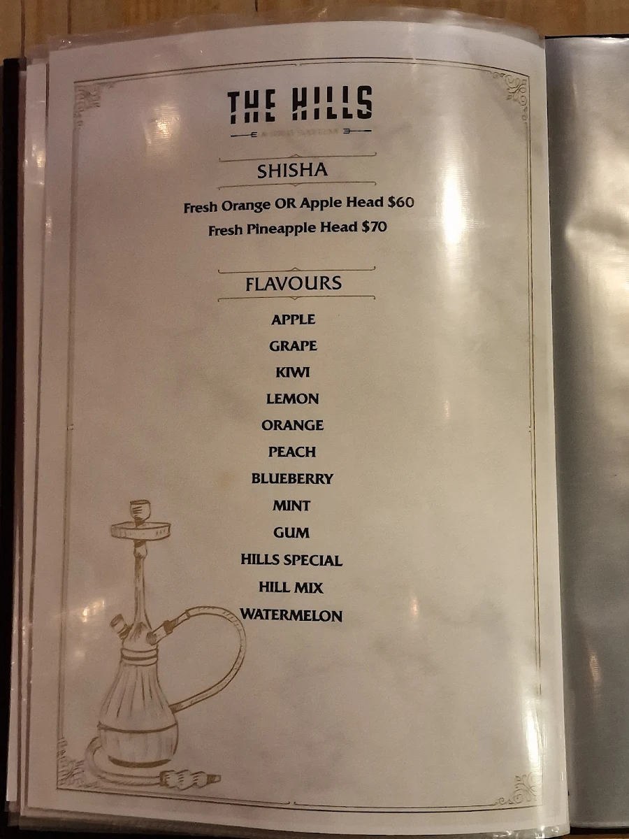 Menu, The Hills Middle Eastern