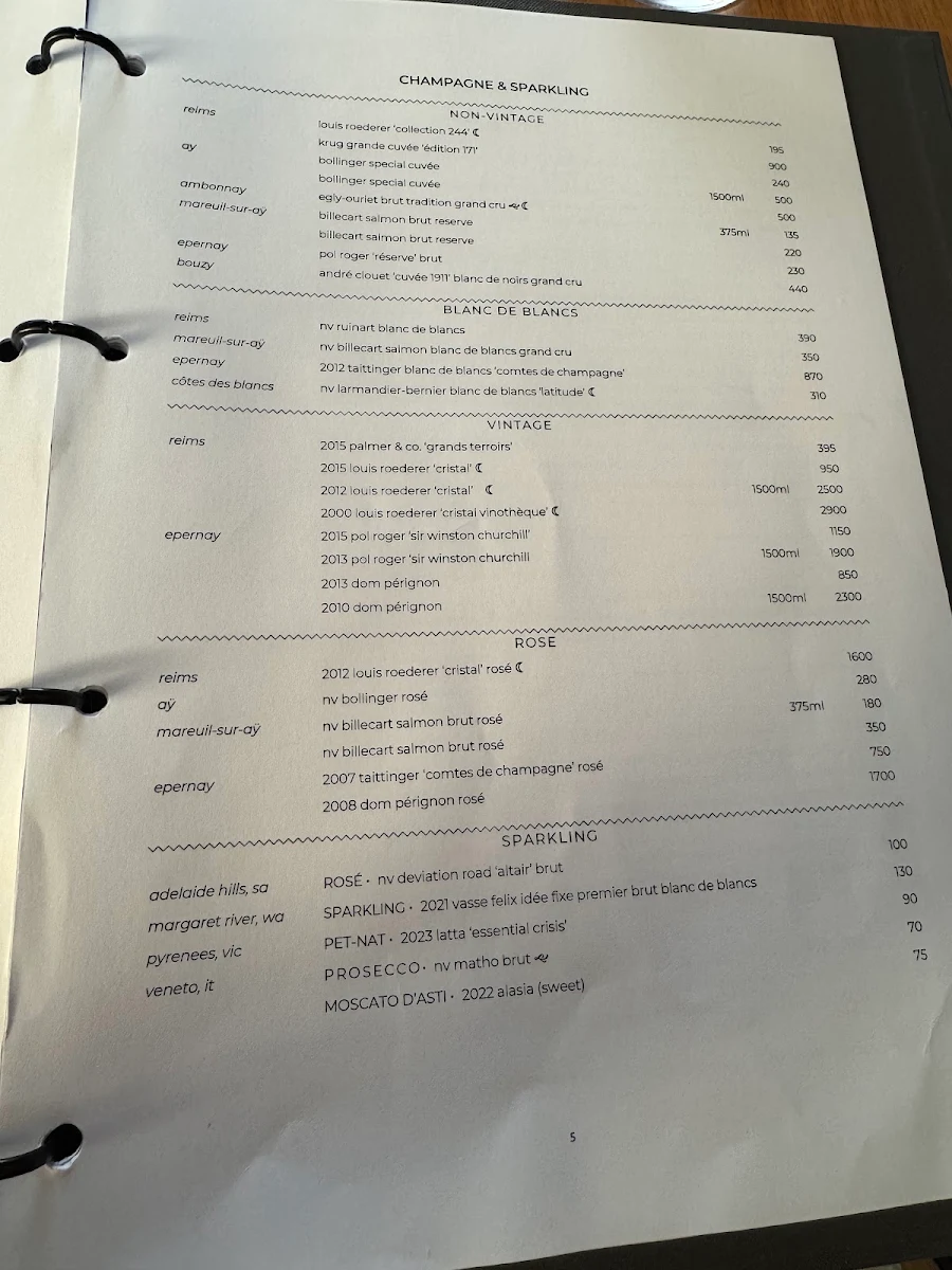 Menu, Hellenika at The Calile