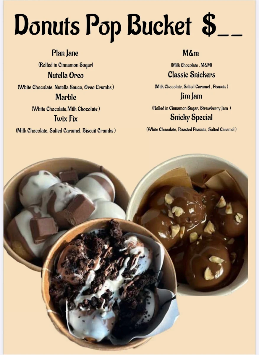Menu, Dessert Trail