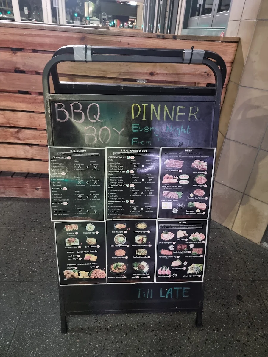Menu, BBQ Boy