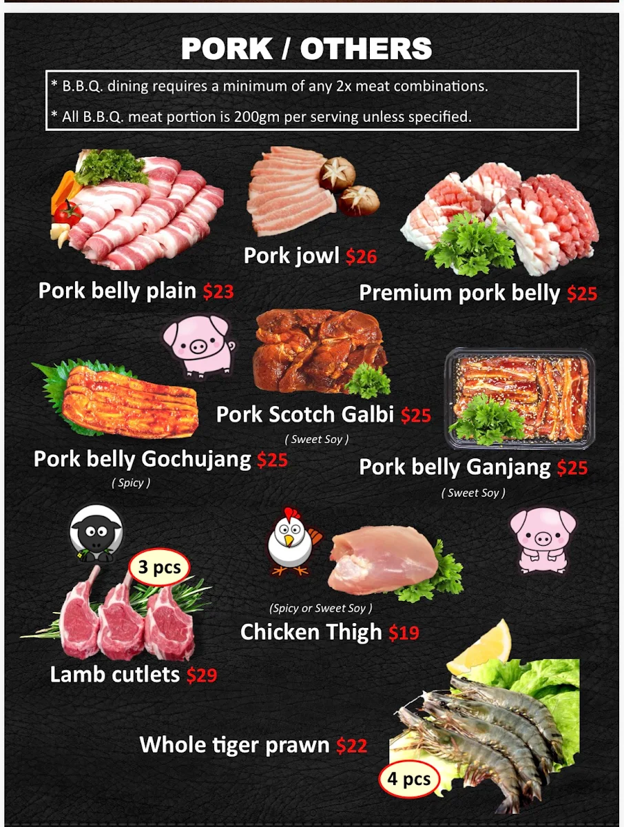 Menu, BBQ Boy