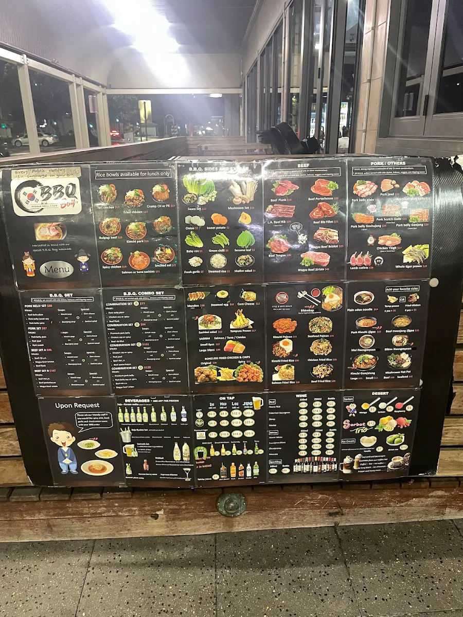 Menu, BBQ Boy