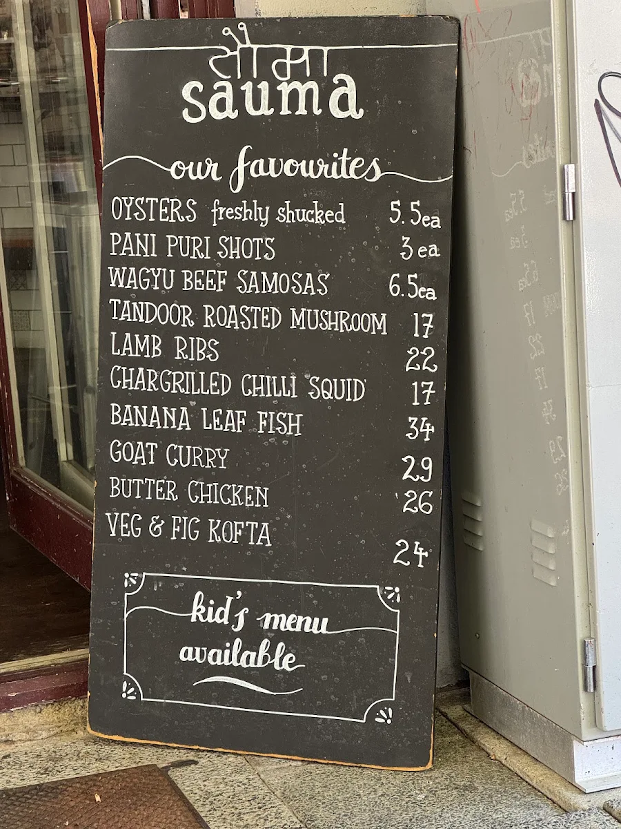 Menu, Sauma