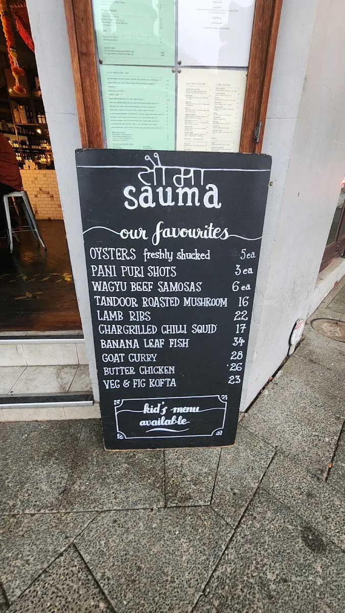 Menu, Sauma
