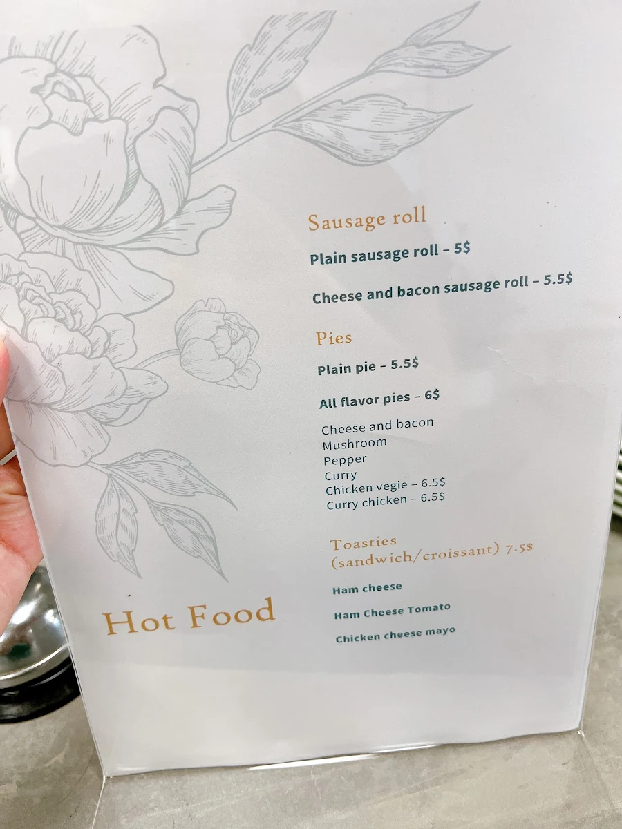 Menu, Hooper Coffee House