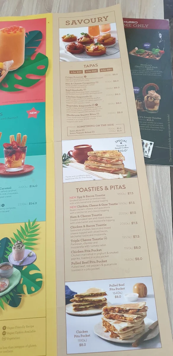 Menu, San Churro Carousel