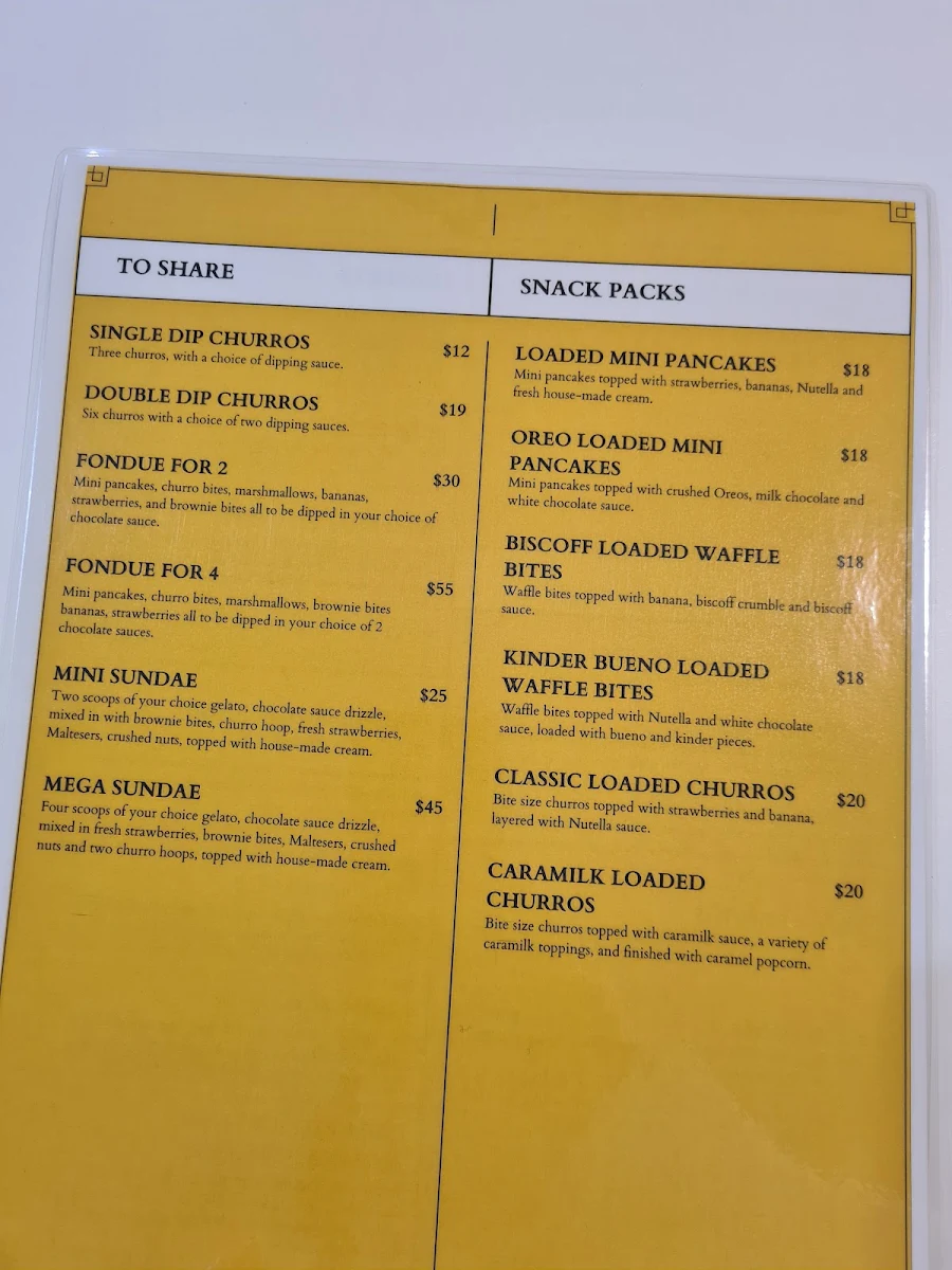 Menu, Lil Mumma's Cafe