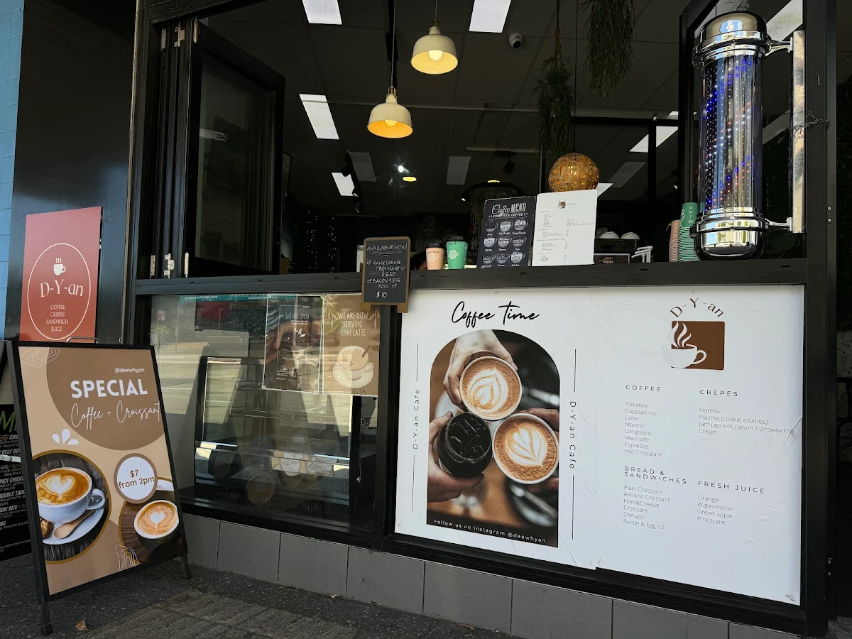 Menu, D-Y-an Cafe