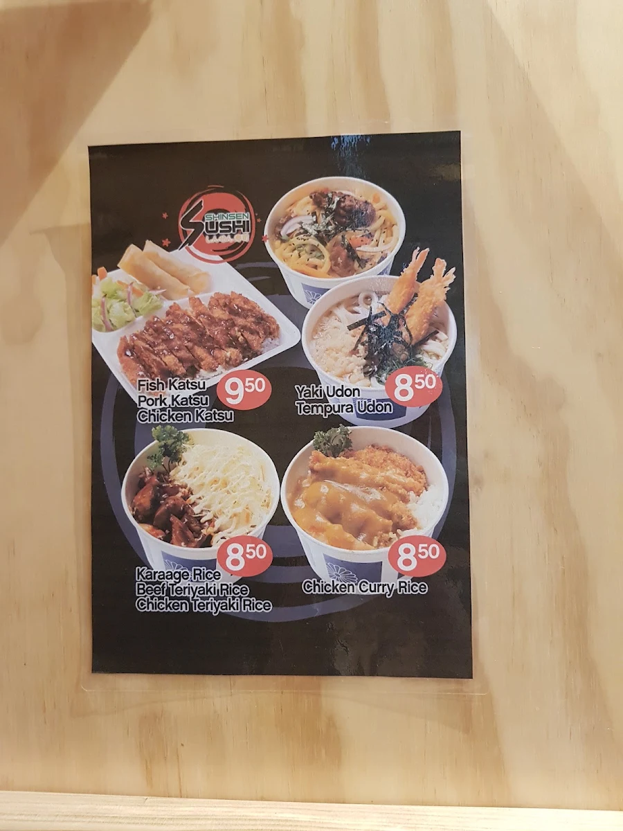 Menu, Yoon Sushi