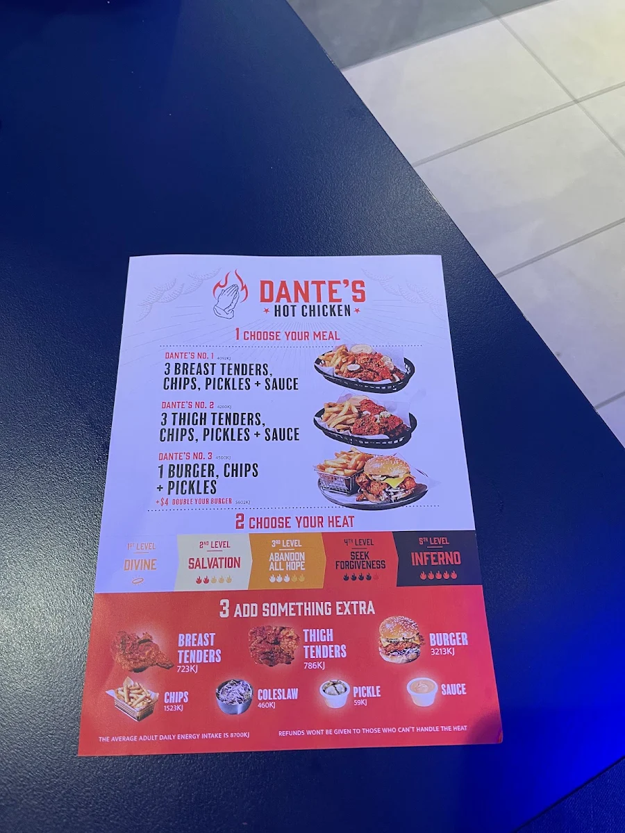 Menu, Pattysmiths Rutherford