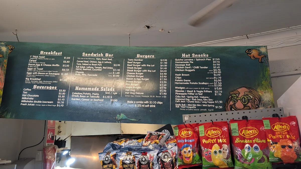 Menu, Big Jims Takeaway