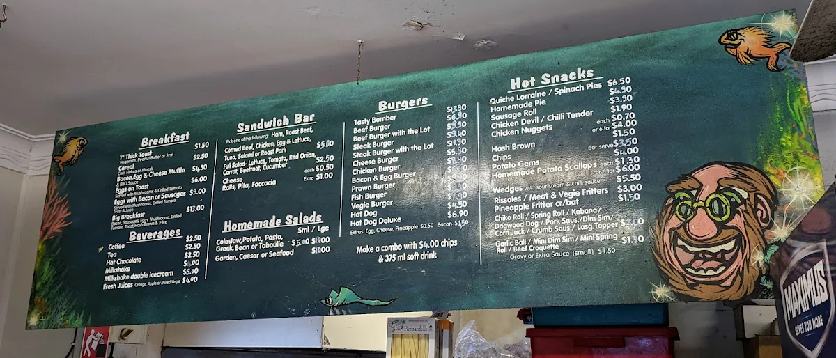 Menu, Big Jims Takeaway