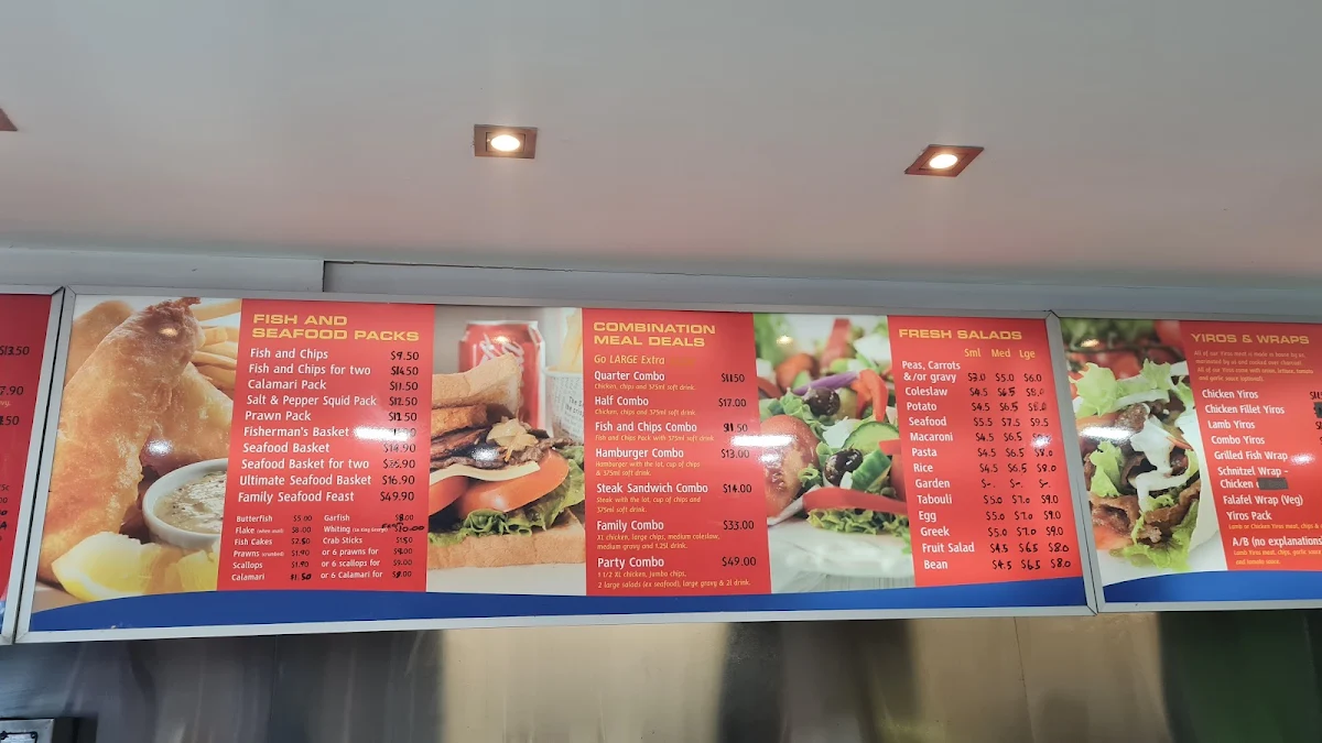 Menu, Charcoal Chicken - Greenacres
