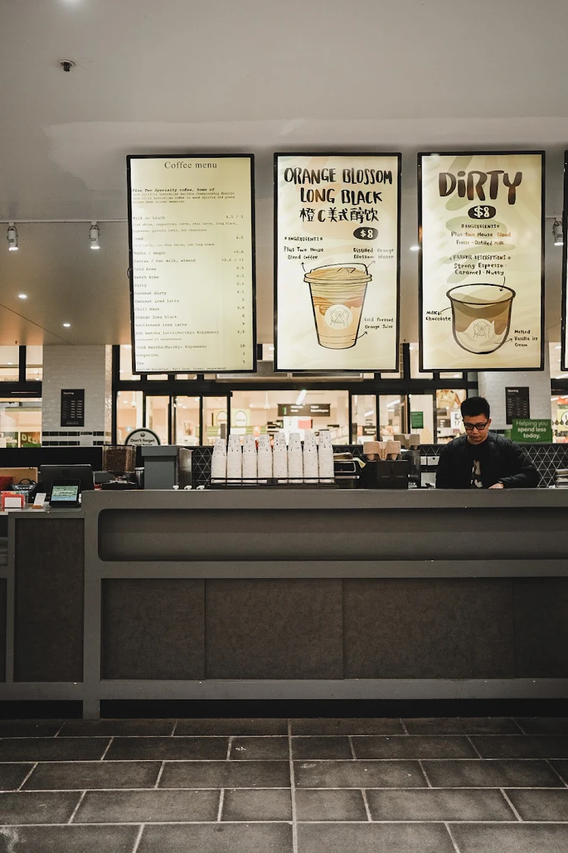 Menu, Plus Two Coffee Mascot