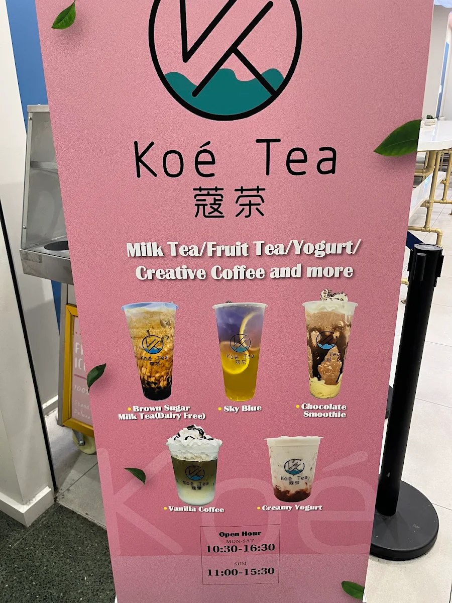 Menu, Koe tea Albury