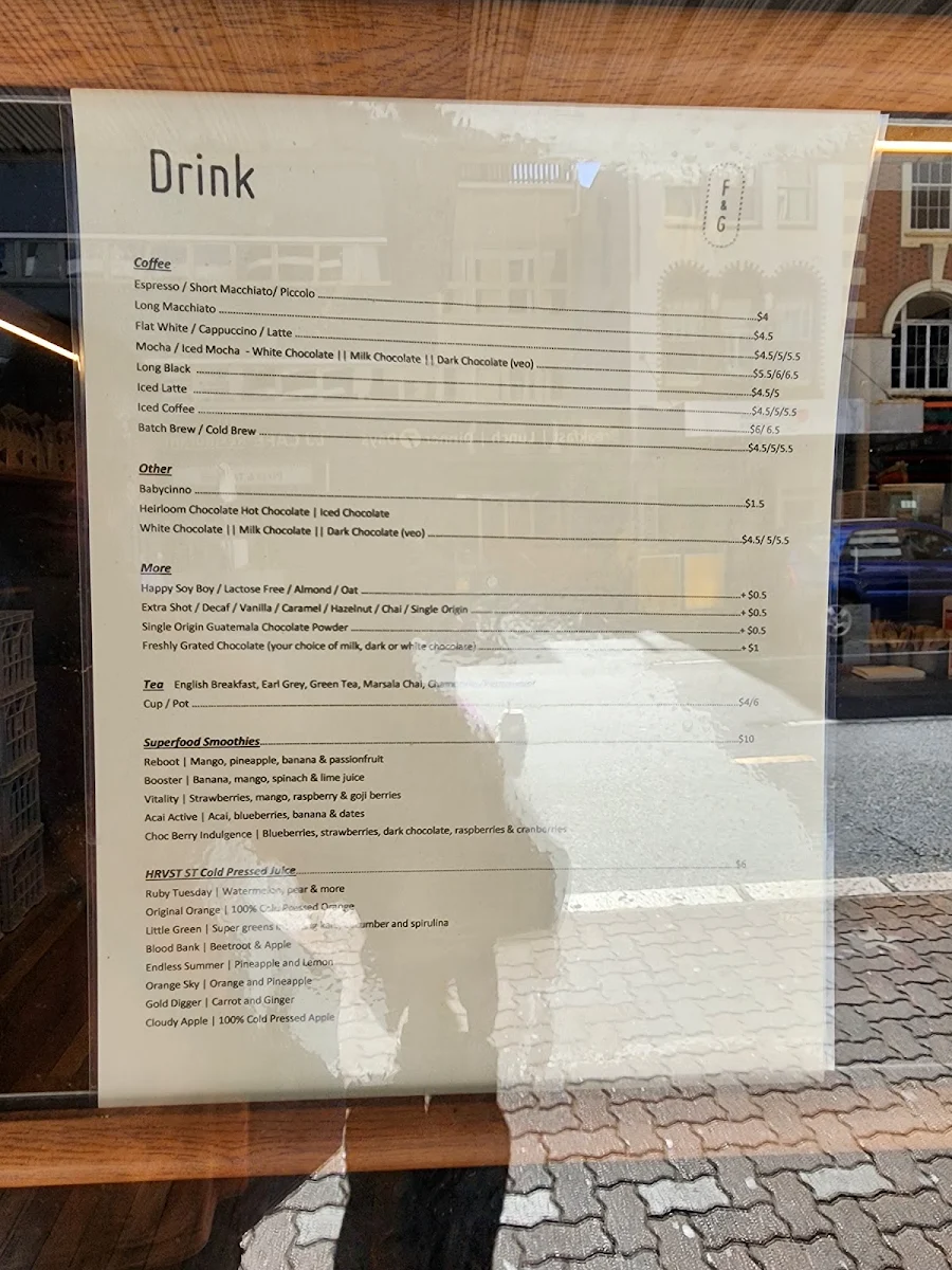 Menu, Frankie and George