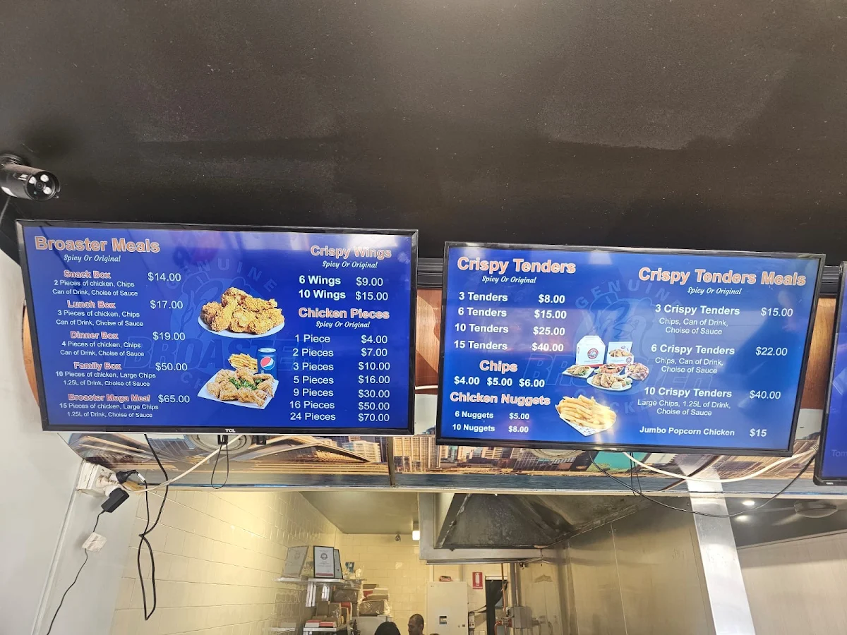Menu, Broaster Chicken