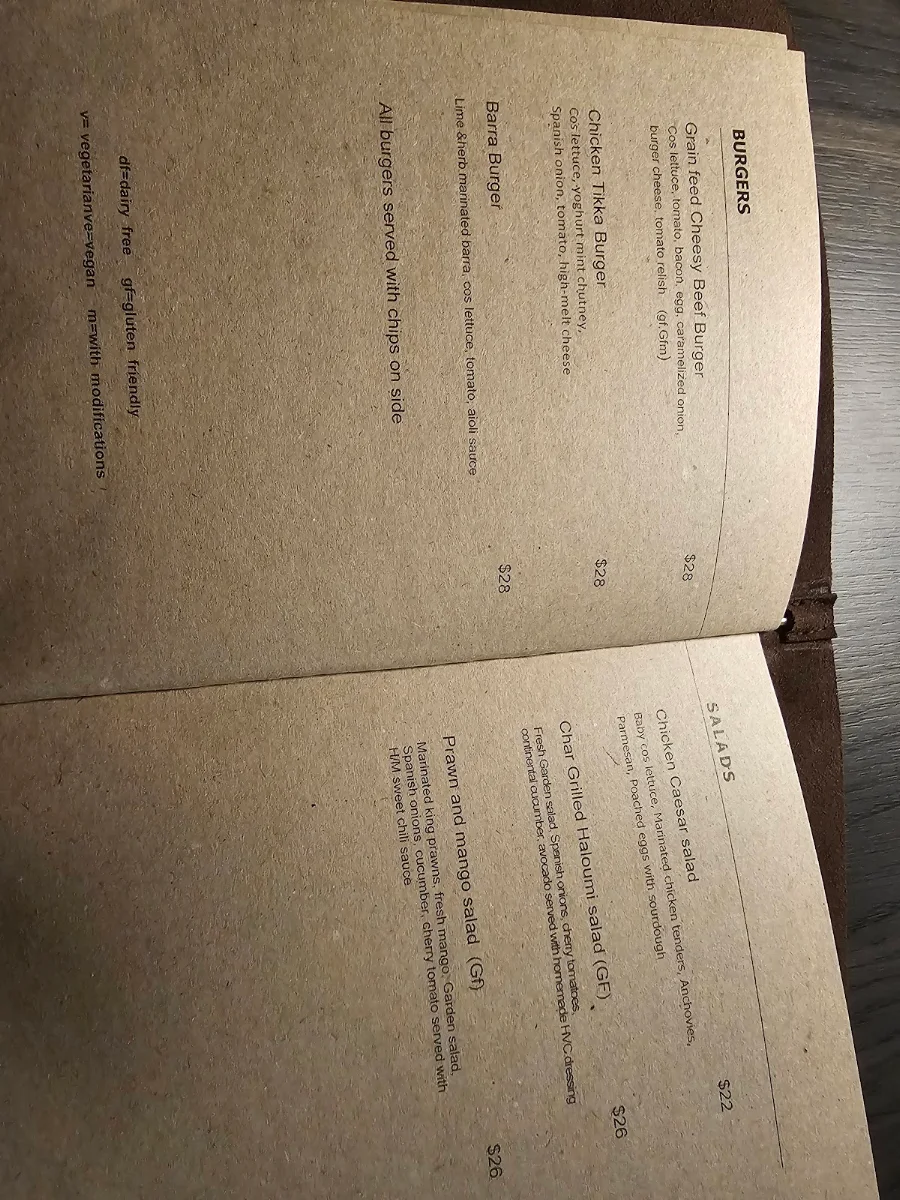 Menu, Presidential Restaurant & Bar