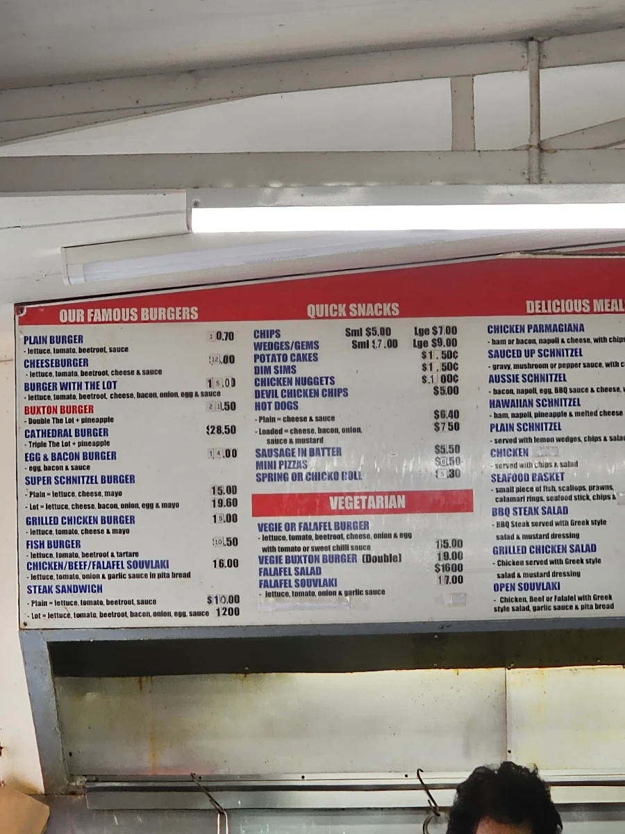 Menu, Igloo Roadhouse