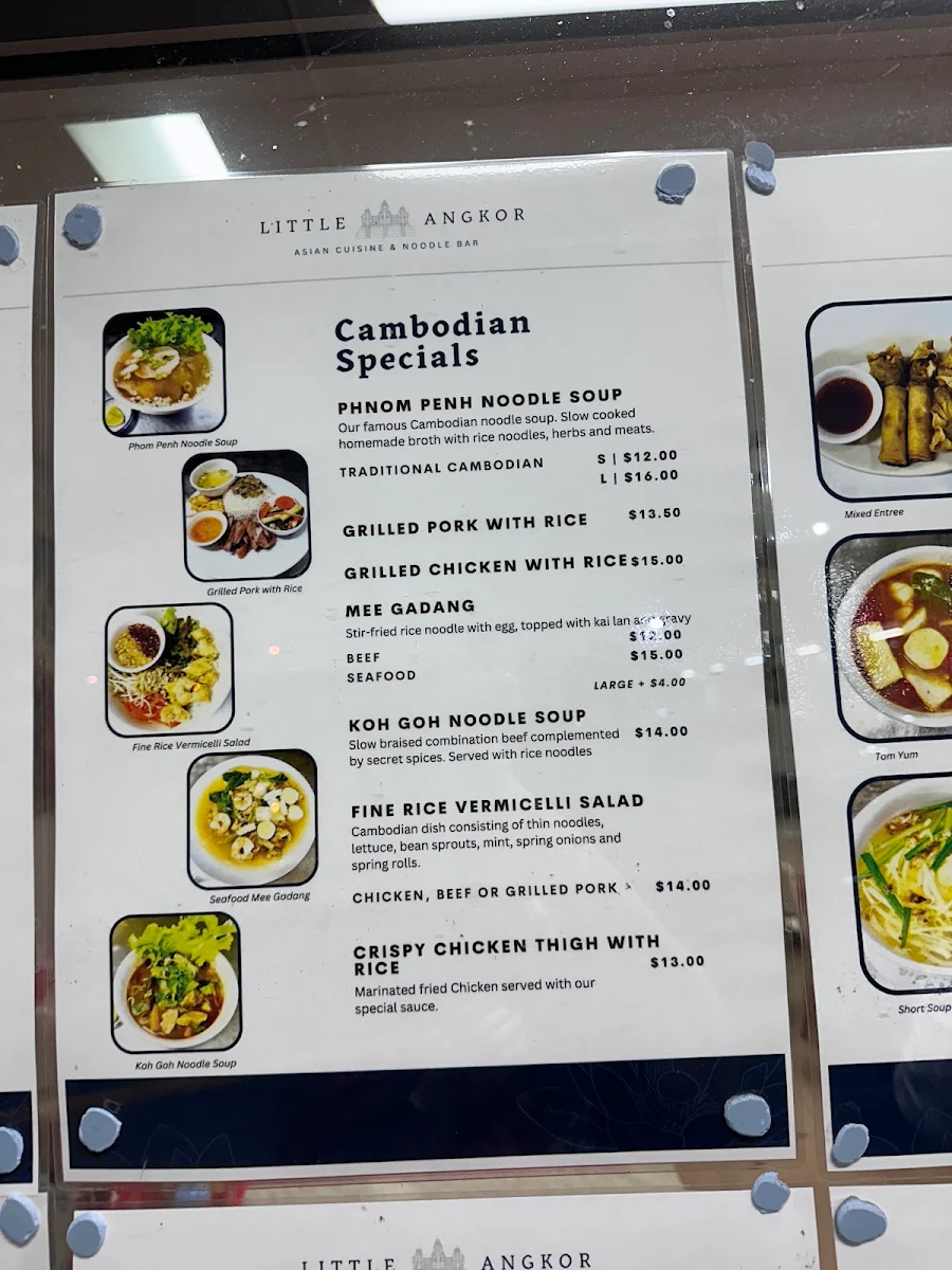 Menu, Little Angkor