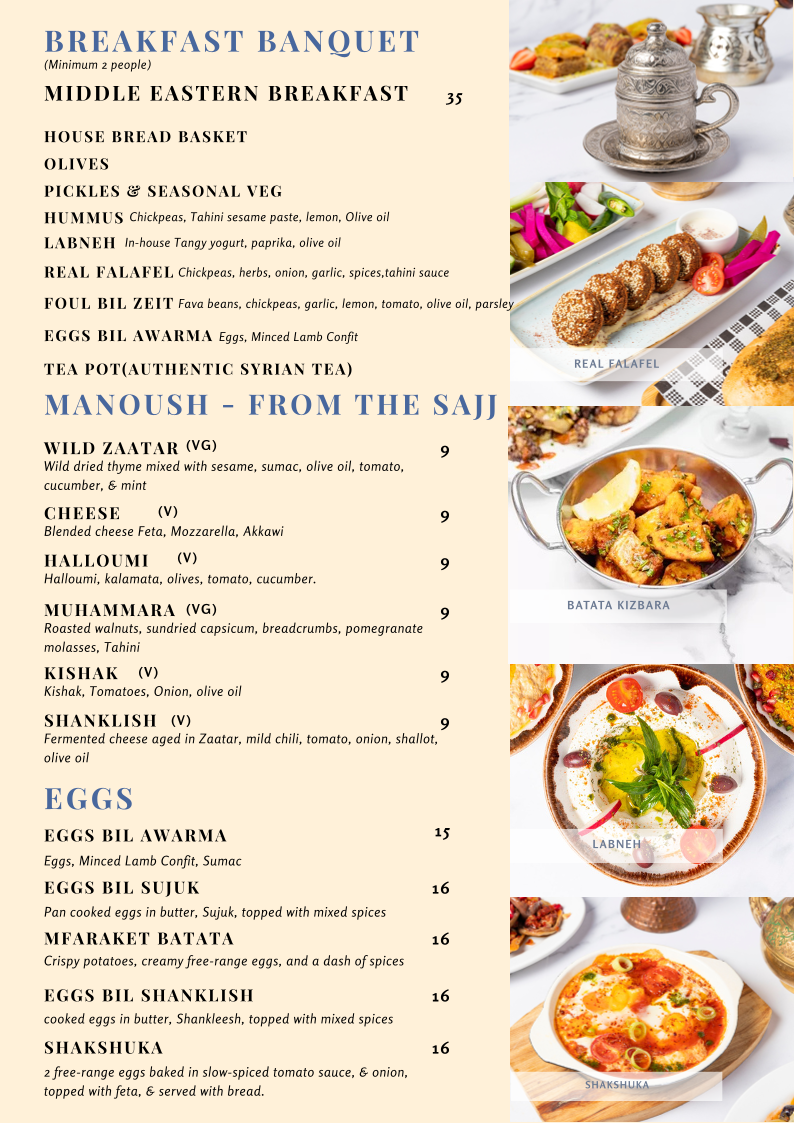 Menu, Missony bar & Restaurant Newtown