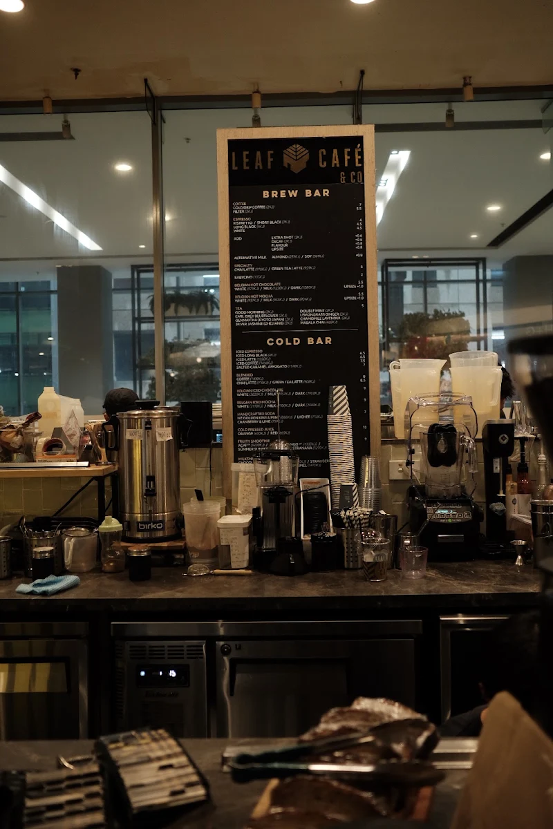 Menu, Leaf Cafe & Co