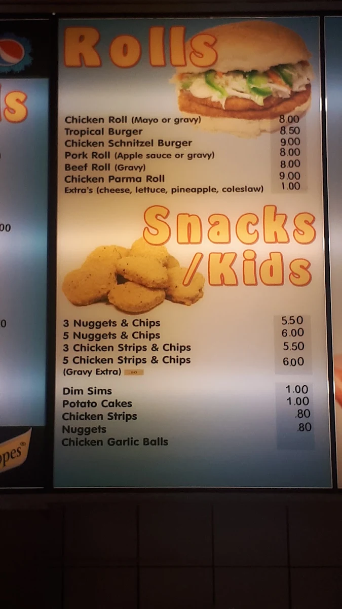 Menu, The Golden Hen