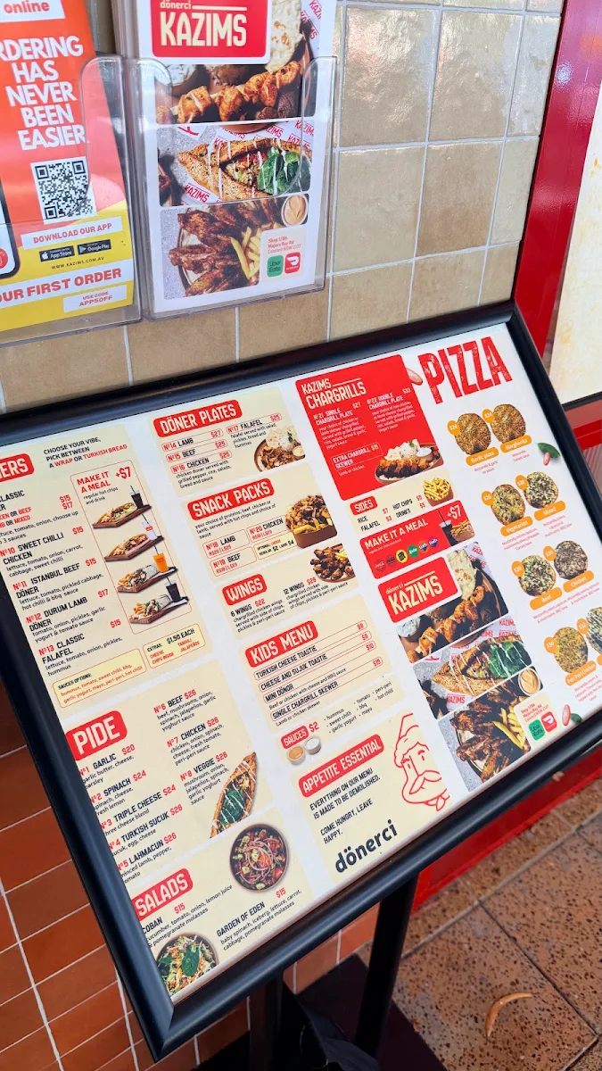 Menu, Donerci Kazims