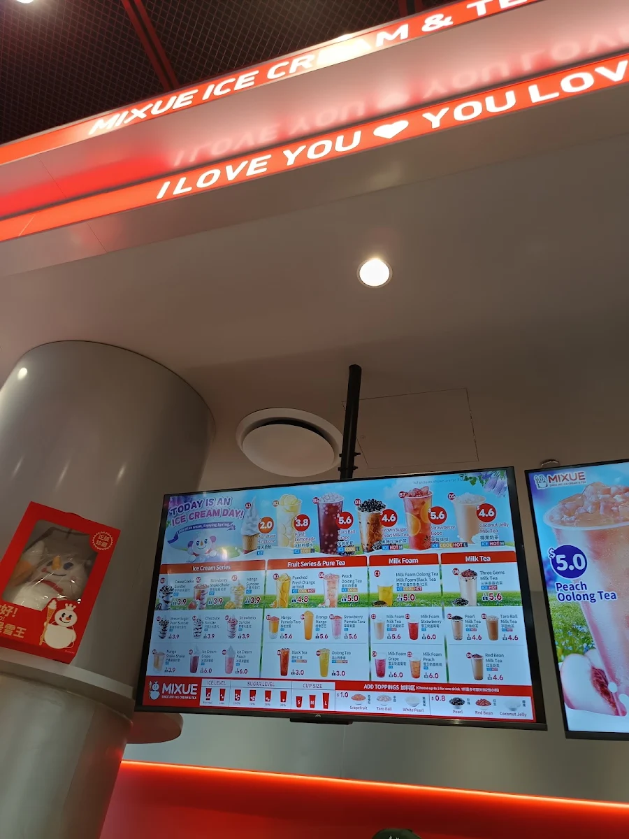 Menu, Mixue Ice Cream & Teashop