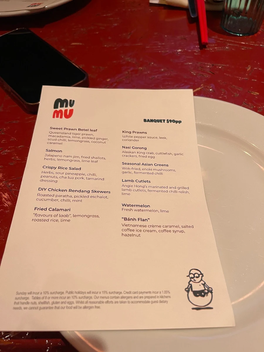 Menu, MuMu