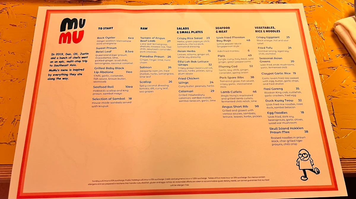 Menu, MuMu