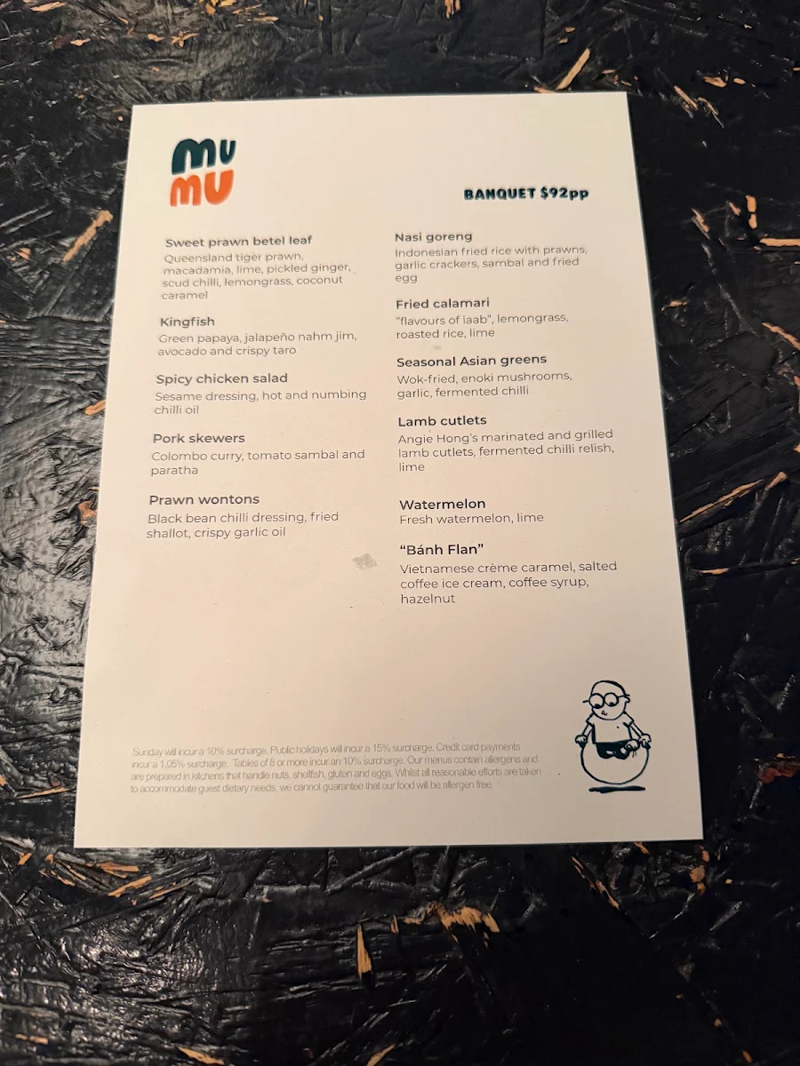Menu, MuMu