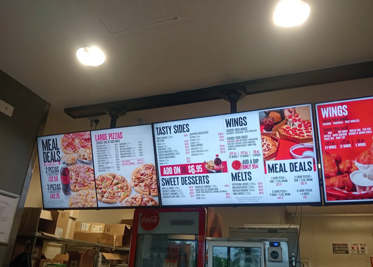 Menu, Pizza Hut Goodna