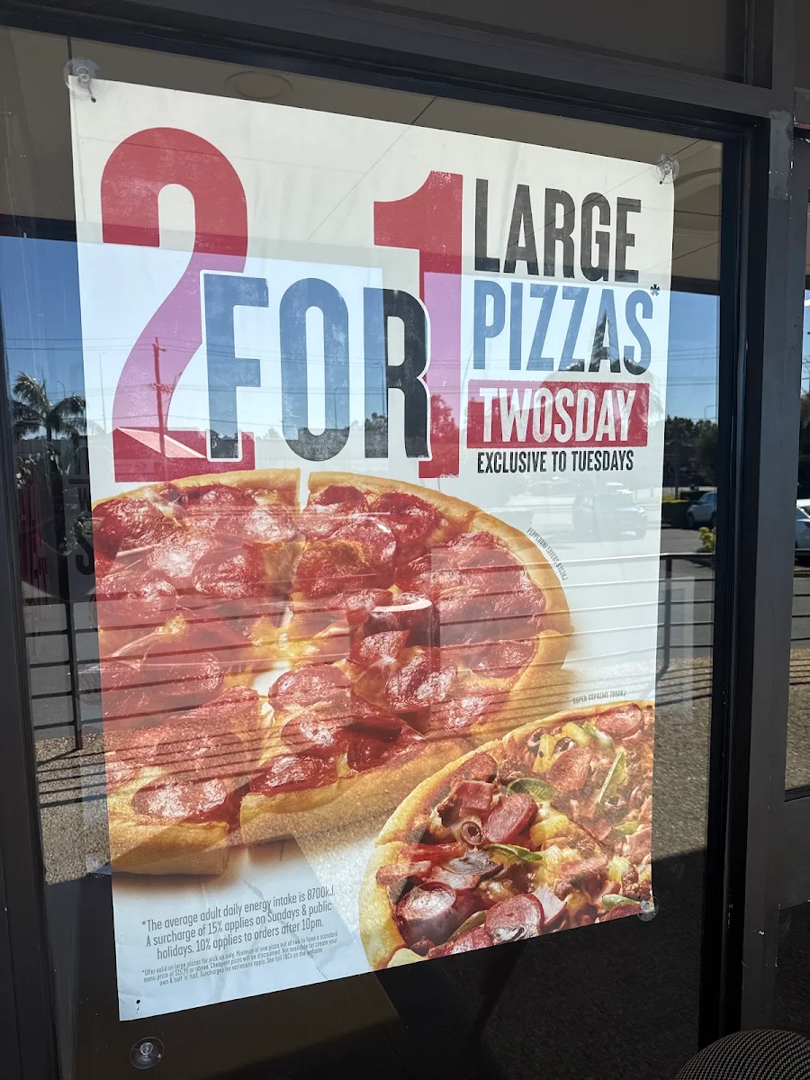 Menu, Pizza Hut Goodna
