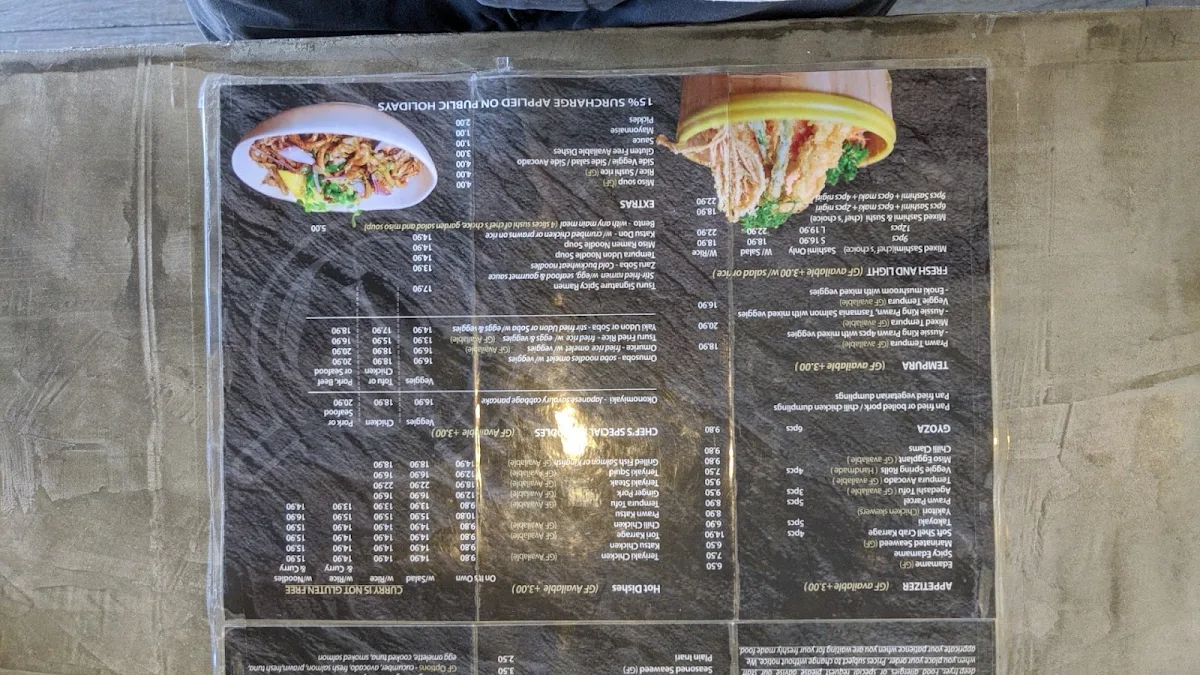 Menu, Tsuru Albany Creek