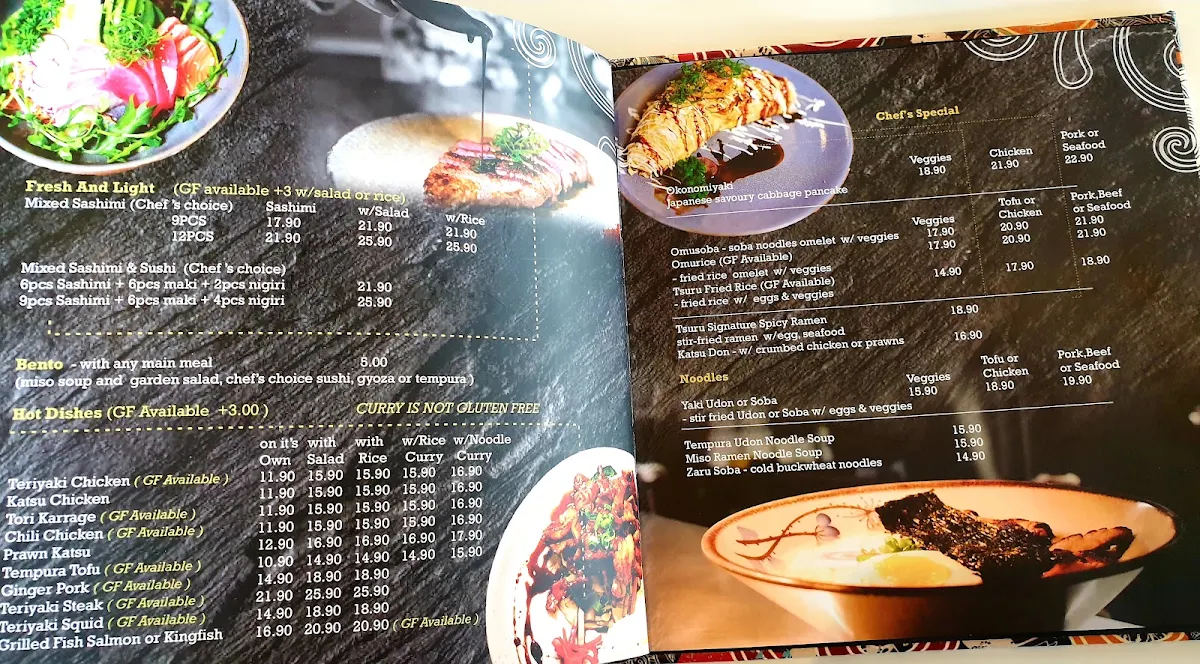 Menu, Tsuru Albany Creek