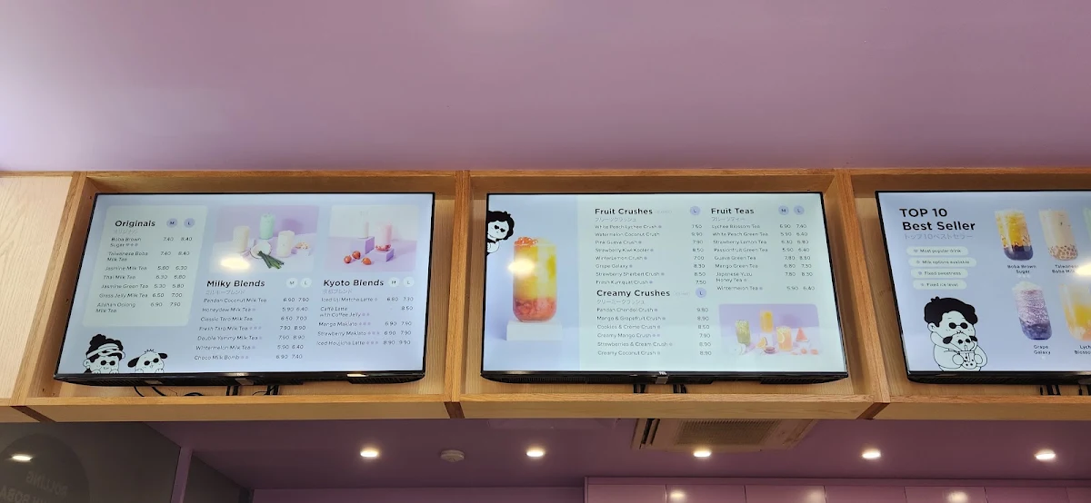 Menu, BOBABOBA WILLETTON