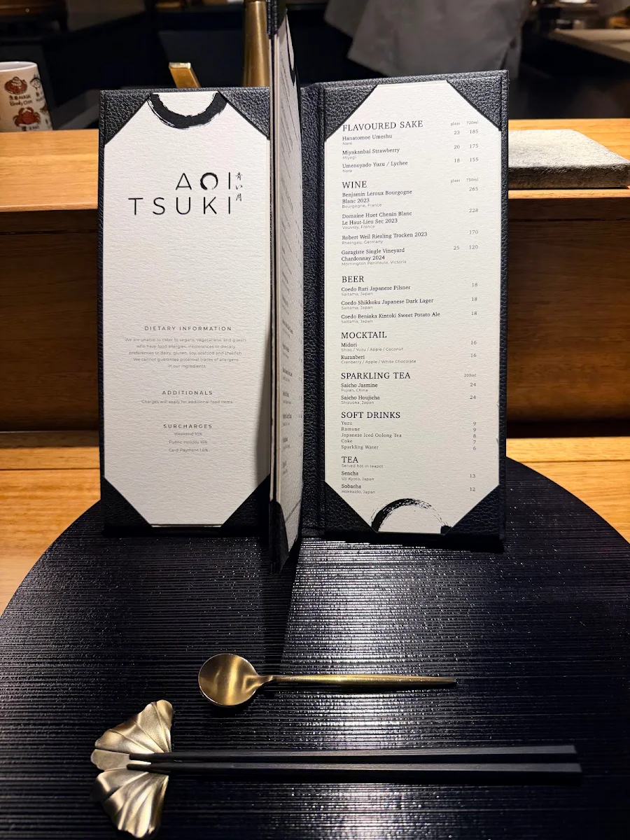 Menu, AOI TSUKI