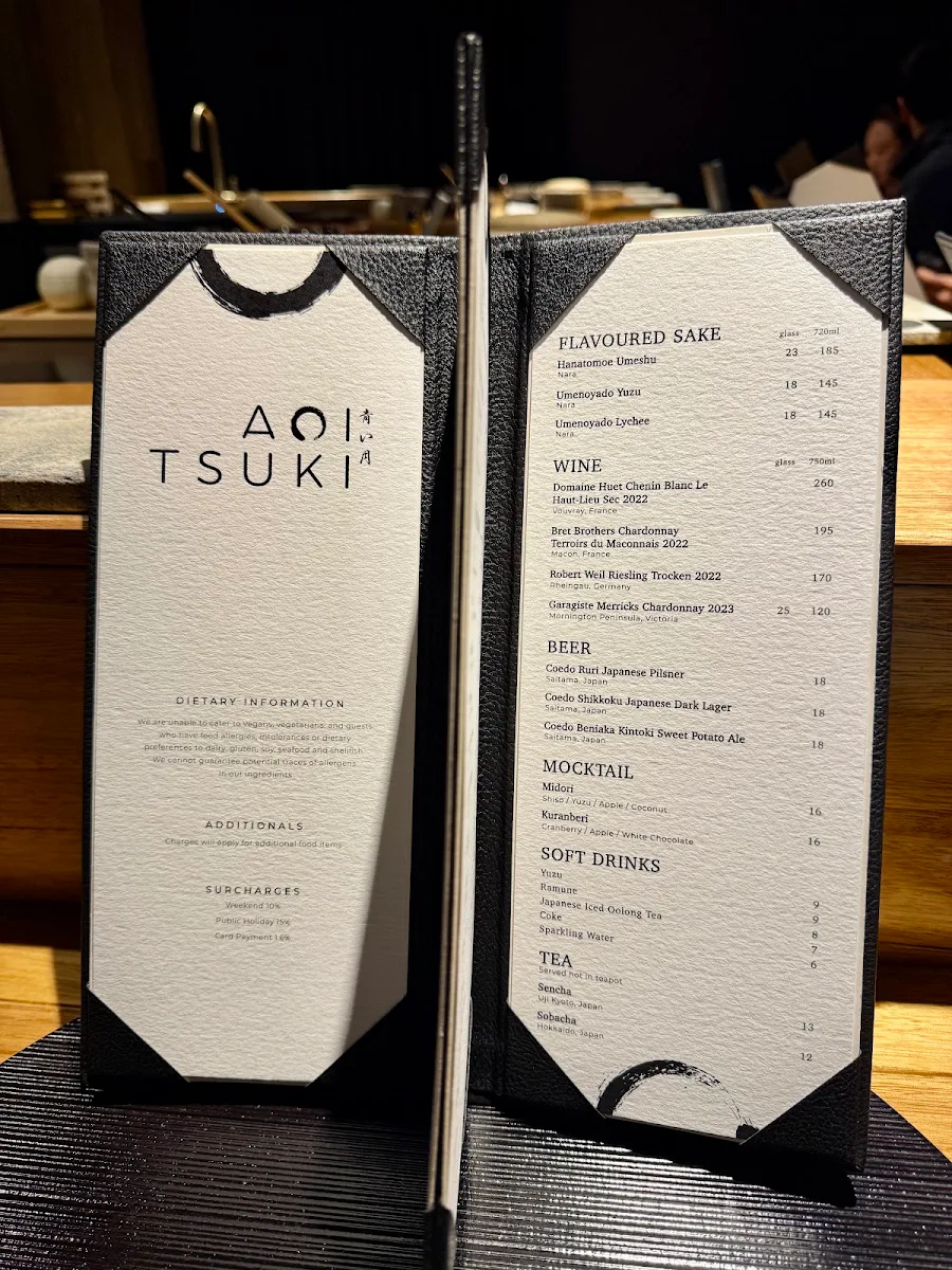 Menu, AOI TSUKI