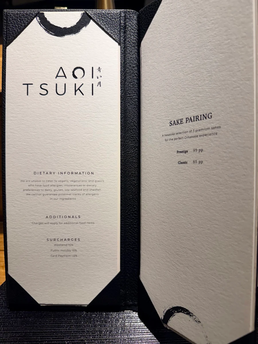 Menu, AOI TSUKI