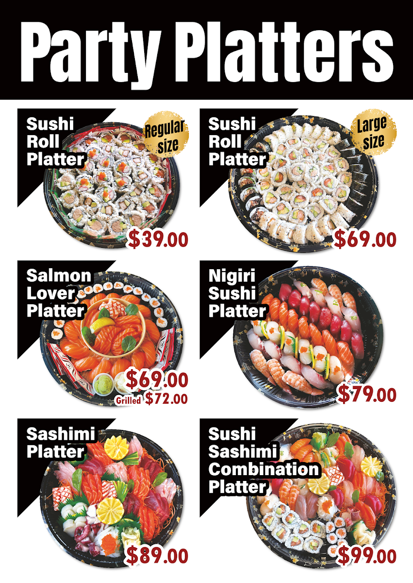 Menu, The Round Sushi & Bowl
