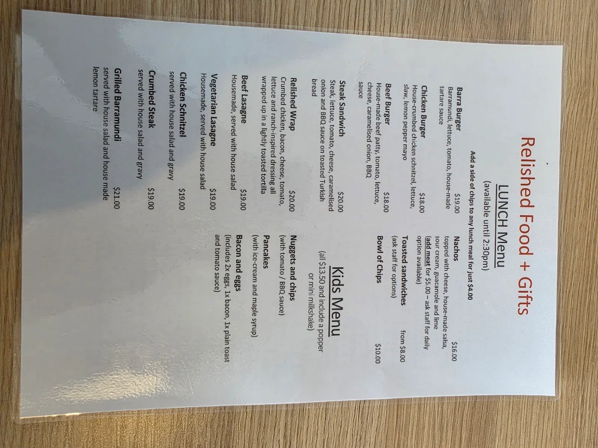 Menu, Relished Food + Gifts