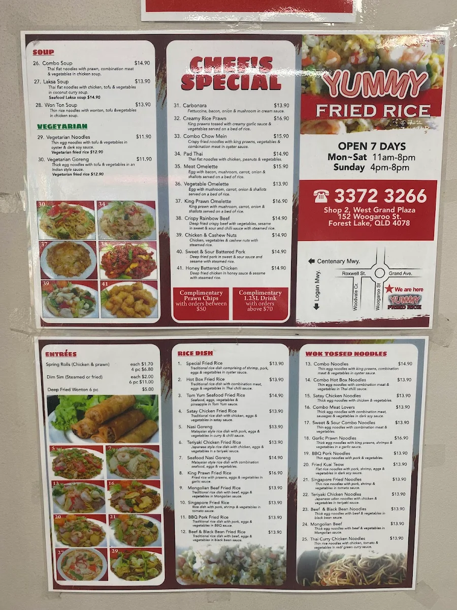 Menu, Yummy Fried Rice