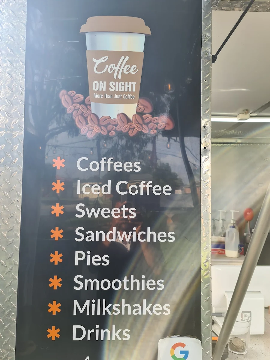 Menu, Coffee on sight