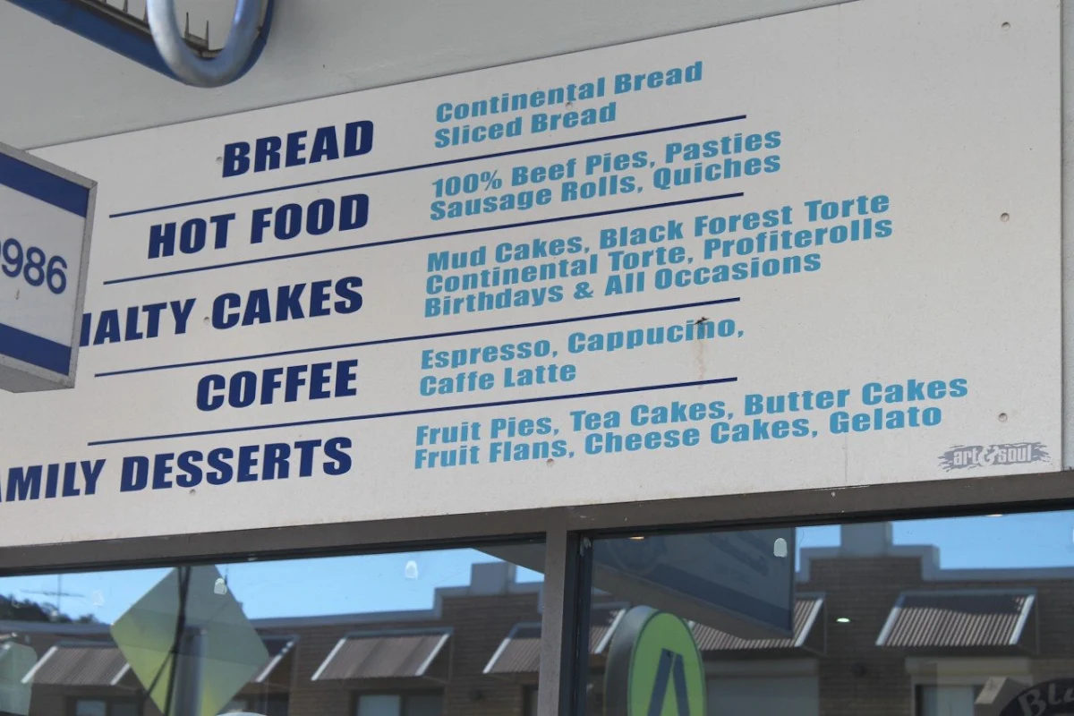 Menu, Blue Ribbon Patisserie