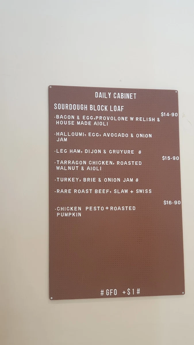 Menu, Wilburs