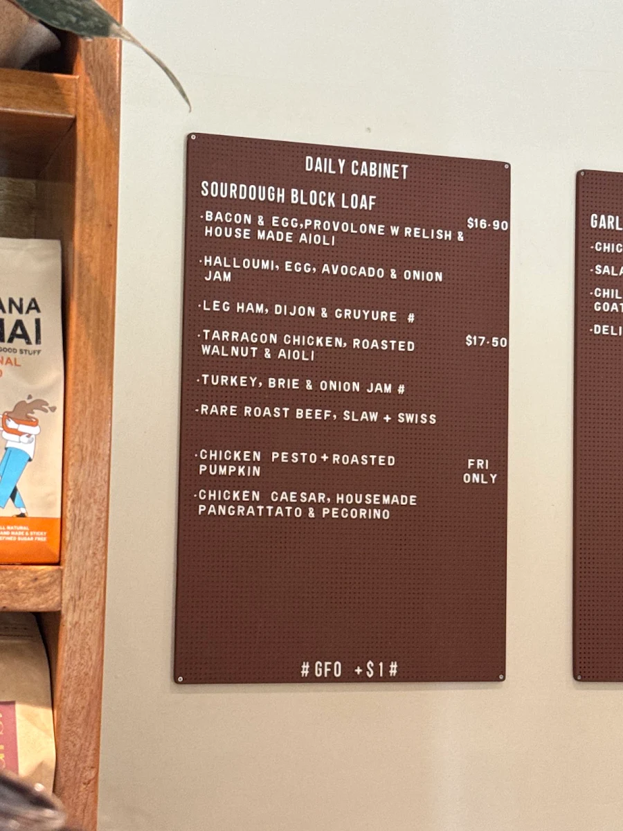 Menu, Wilburs