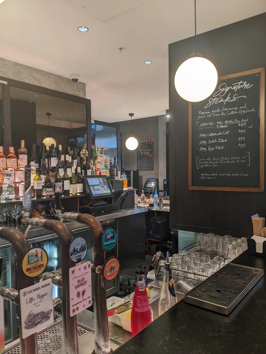Menu, The Illawarra Hotel