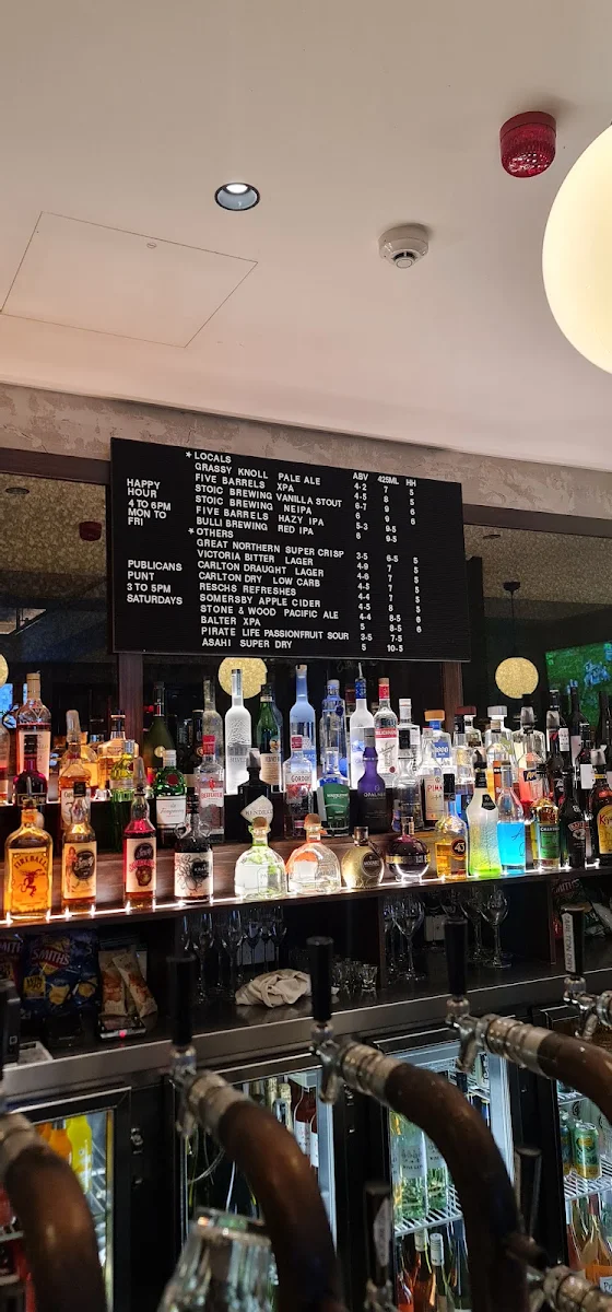 Menu, The Illawarra Hotel